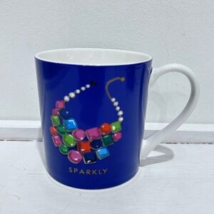 Kate Spade Lenox “Sparkly “ Things We Love Necklace ‎ Coffee / Tea Cup 10 oz Mug